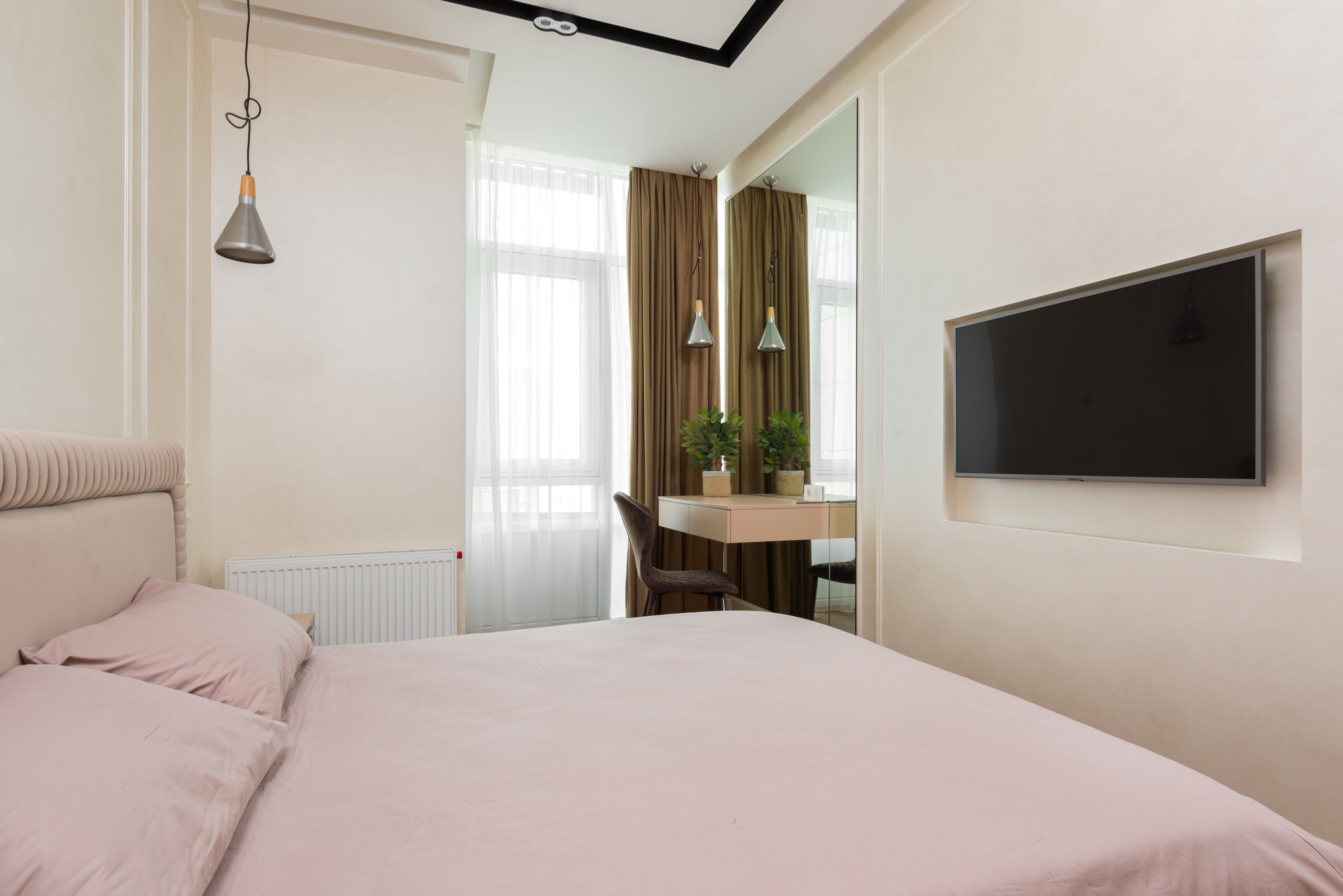 Espelho grande quarto pequeno decor light