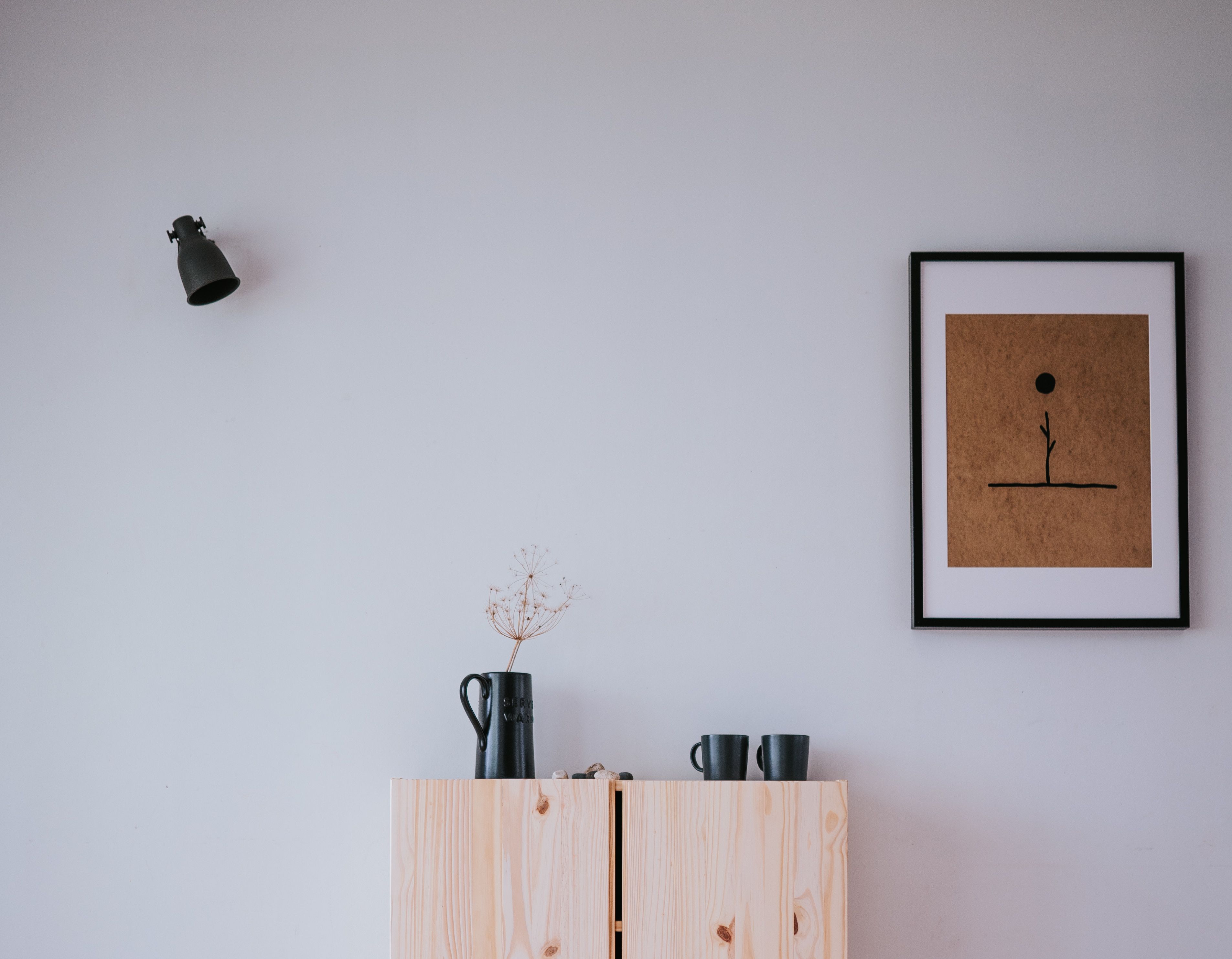 Quarto decorado estilo Japandi simples