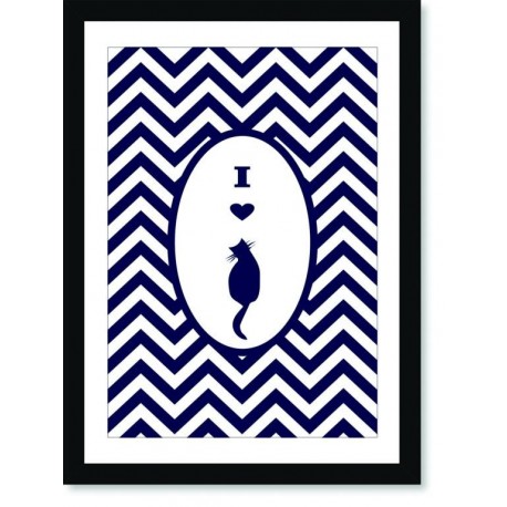 Quadro Poster Pop Art love cat