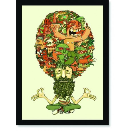 Quadro Poster Pop Art Meditação