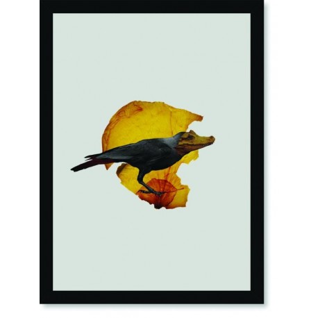 Quadro Poster Pop Art passaro jacare