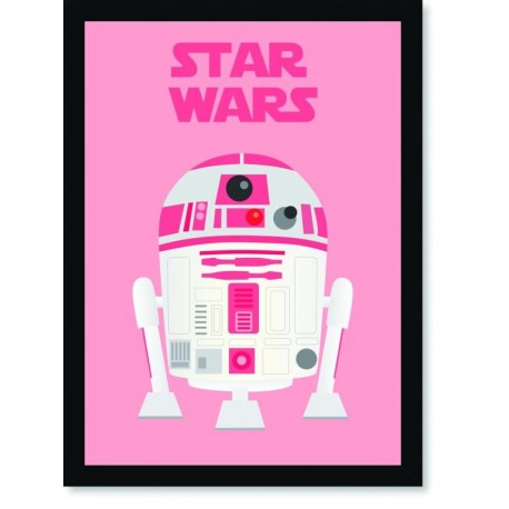 Quadro Poster Pop Art r2d2 pink