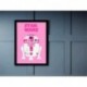 Quadro Poster Pop Art r2d2 pink