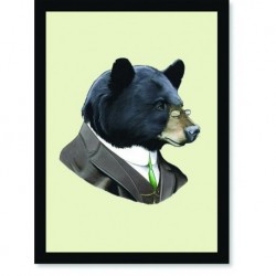 Quadro Poster Pop Art Urso Oculos