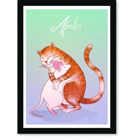 Quadro Poster Frase Afeto