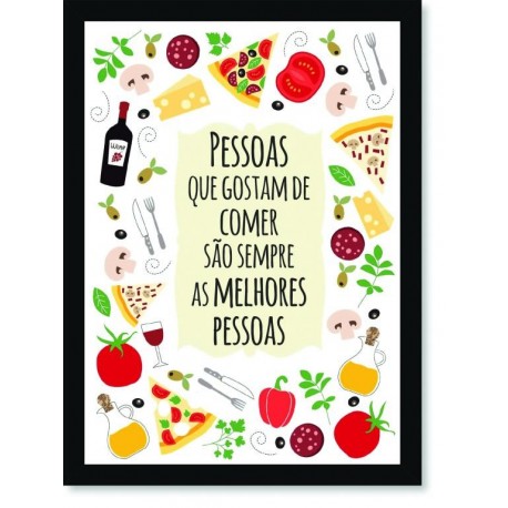 Quadro Poster Pessoas que Gostam de Comer