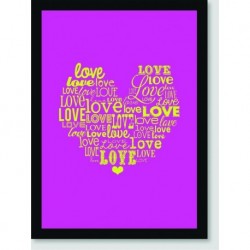 Quadro Poster Frases Love Love Rosa