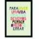 Quadro Poster Frases Para Viver uma Vida Criativa