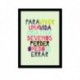Quadro Poster Frases Para Viver uma Vida Criativa