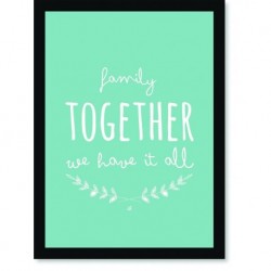 Quadro Poster Frases Family Together