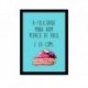 Quadro Poster Frases A Felicidade Mora