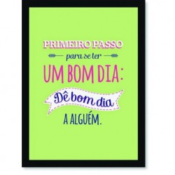 Quadro Poster Frases Primeiro Passo