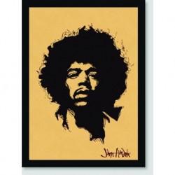 Quadro Poster Musica Jimi Hendrix Natal Bege
