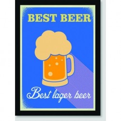 Quadro Poster Pop Art Best Beer Azul