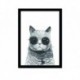 Quadro Poster Pop Art Gato de Oculos Escuro