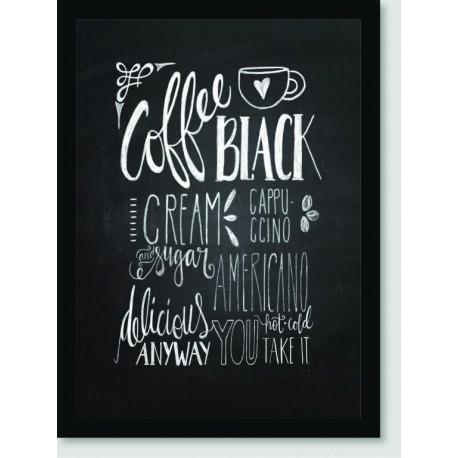 Quadro Poster Pop Art Coffe Black Cream