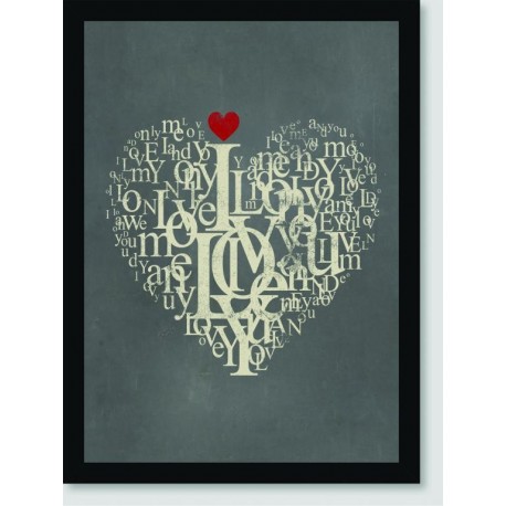 Quadro Poster Pop Art Love Love