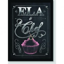 Quadro Poster Pop Art Ela Chef