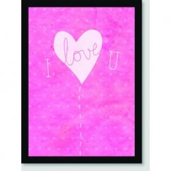 Quadro Poster Pop Art I Love U