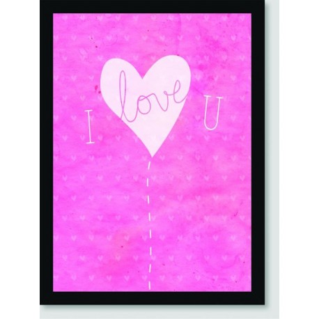 Quadro Poster Pop Art I Love U