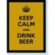 Quadro Poster Pop Art Keep Calm Beer