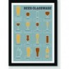 Quadro Poster Pop Art Beer Glassware