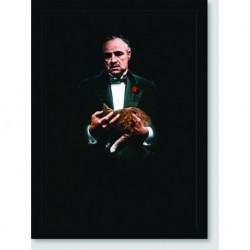 Quadro Poster Cinema The Godfater And Cat