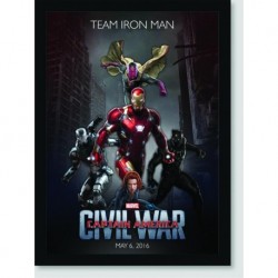 Quadro Poster Filme Guerra Civil Capitao America 03