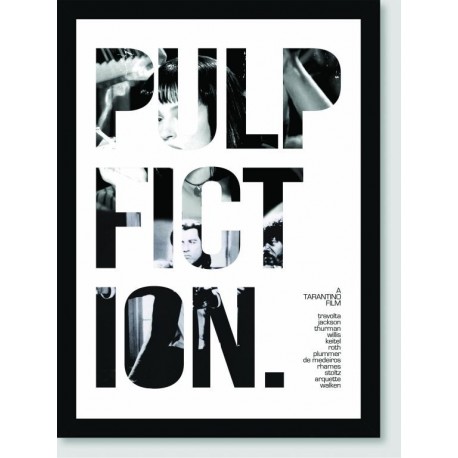 Quadro Poster Filme Pulp Fiction Letras