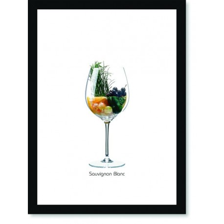 Quadro Poster Vinhos e Sabores Sauvignon Blanc