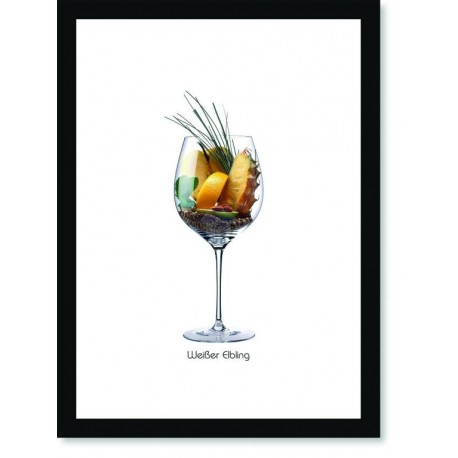 Quadro Poster Vinhos e Sabores Weiber Elbling