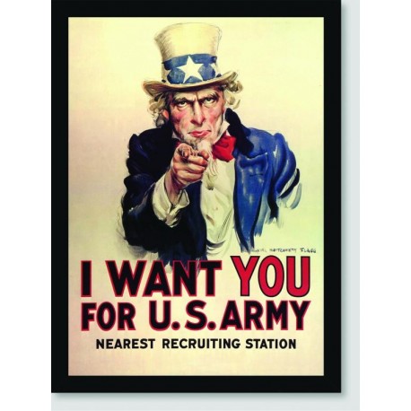 Quadro Poster Guerra I Want you for US Army 1