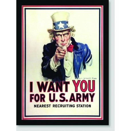 Quadro Poster Guerra I Want you for US Army 2