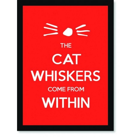 Quadro Poster Frases The Cat Whiskers