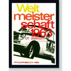 Quadro Poster Carros Porsche 1963