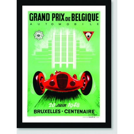Quadro Poster Carros Grand Prix Belgique 1948