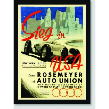 Quadro Poster Carros Sieg In Usa