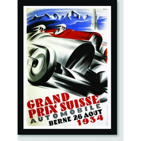 Quadro Poster Carros Grand Prix Suisse 1934