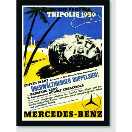 Quadro Poster Carros Grand Prix Tripolis 1939