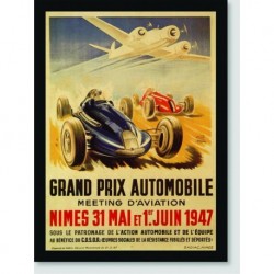 Quadro Poster Carros Grand Prix Nimes 1947