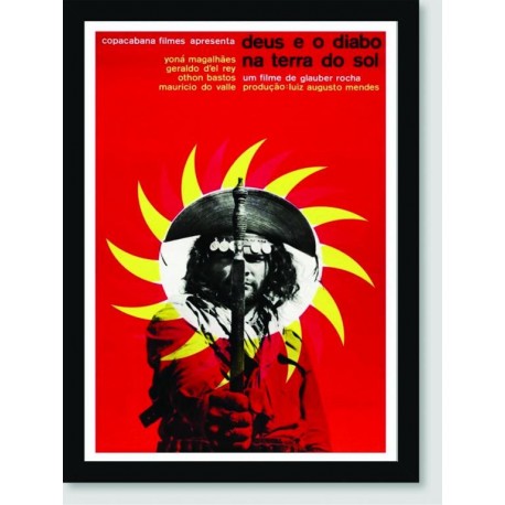 Quadro Poster Filme Deus E O Diabo Na Terra Do Soll