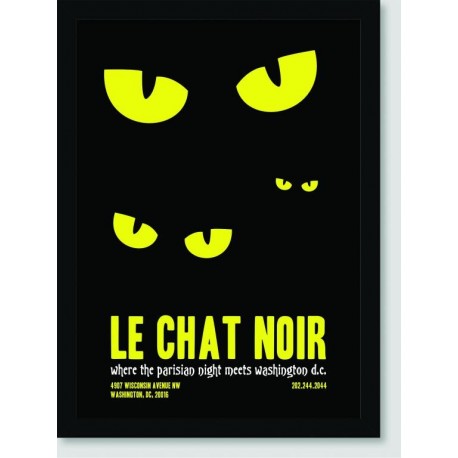 Quadro Poster Filme Le Chat Noir