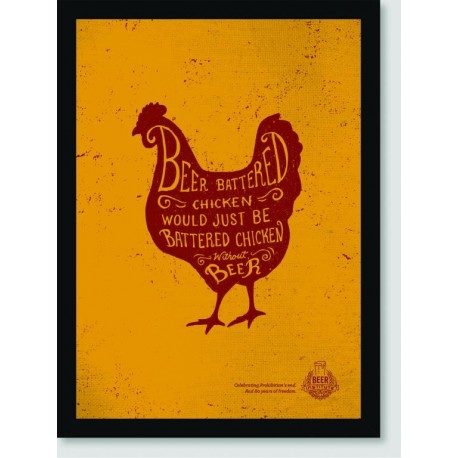 Quadro Poster Propaganda Beer Battered