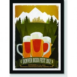 Quadro Poster Propaganda Denver Beer Fest 2012