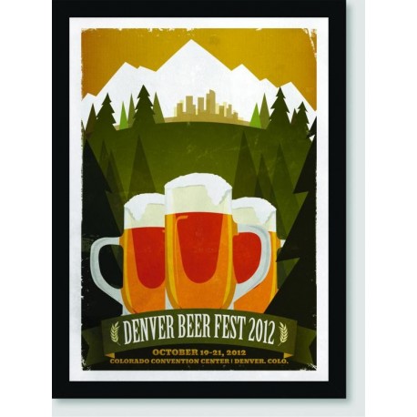 Quadro Poster Propaganda Denver Beer Fest 2012