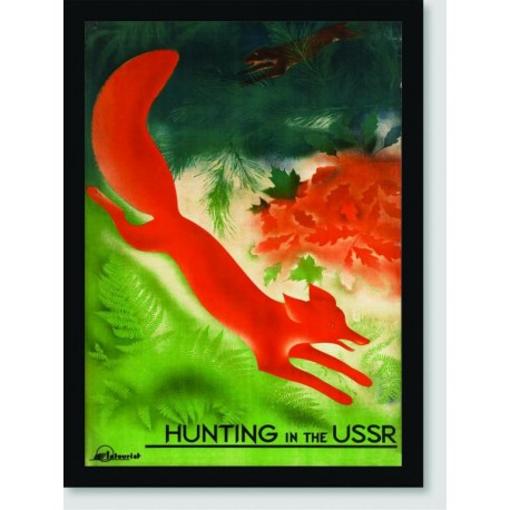 Quadro Poster Propaganda Hunting In The Ussr