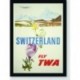 Quadro Poster Propaganda Switzerland Fly Twa