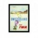 Quadro Poster Propaganda Switzerland Fly Twa