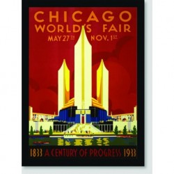 Quadro Poster Propaganda Chicago Worlds Fair