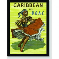 Quadro Poster Propaganda Caribbean Fly Boac